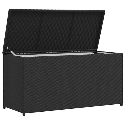 Patio Storage Box Black 47.2"x19.7"x23.6" Poly Rattan