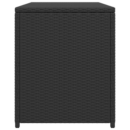 Patio Storage Box Black 47.2"x19.7"x23.6" Poly Rattan