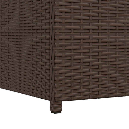 Patio Storage Box Brown 47.2"x19.7"x23.6" Poly Rattan