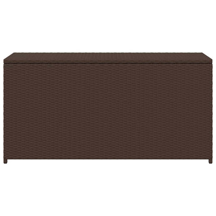 Patio Storage Box Brown 47.2"x19.7"x23.6" Poly Rattan