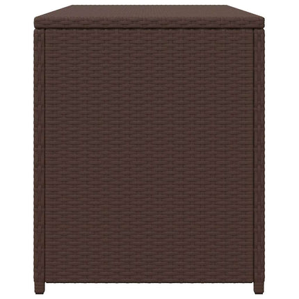 Patio Storage Box Brown 47.2"x19.7"x23.6" Poly Rattan