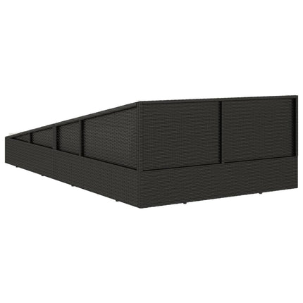 Garden Bed Black 43.3"x78.7" Poly Rattan
