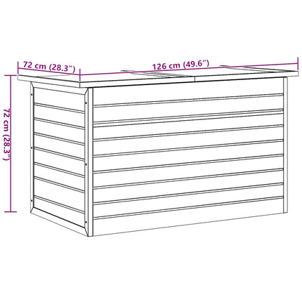 Patio Storage Box 49.6"x28.3"x28.3" Wood
