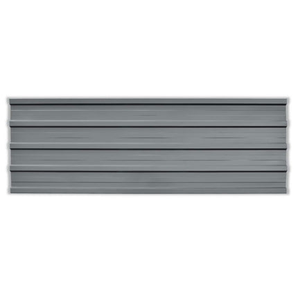 Roof Panel 12 pcs Grey 50.79 x 17.72 in Galvanised steel