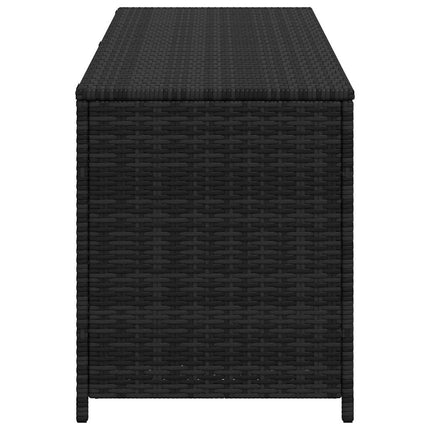 Patio Storage Box Black 59"x19.7"x23.6" Poly Rattan