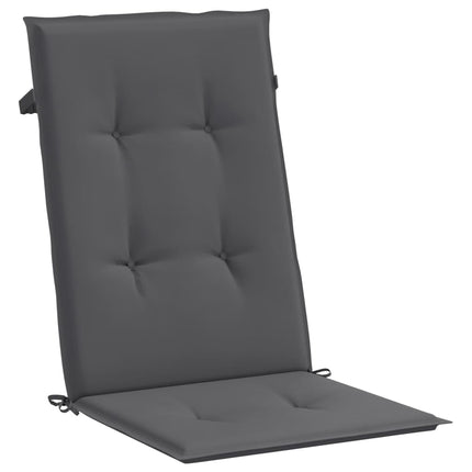 Garden Highback Chair Cushions 4 pcs Anthracite 47.2"x19.7"x1.2" Fabric