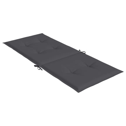 Garden Highback Chair Cushions 4 pcs Anthracite 47.2"x19.7"x1.2" Fabric
