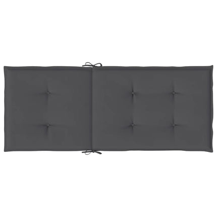 Garden Highback Chair Cushions 4 pcs Anthracite 47.2"x19.7"x1.2" Fabric