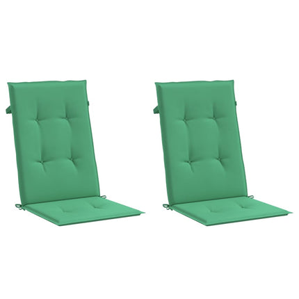 Garden Highback Chair Cushions 2 pcs Green 47.2"x19.7"x1.2" Fabric