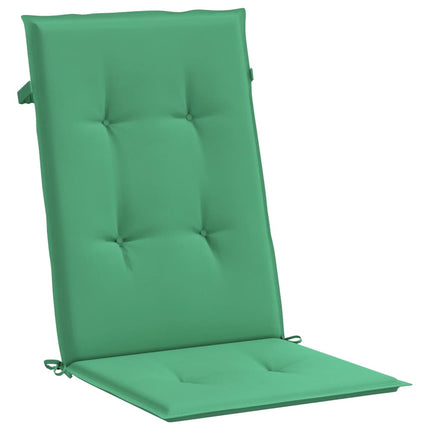Garden Highback Chair Cushions 4 pcs Green 47.2"x19.7"x1.2" Fabric