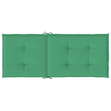 Garden Highback Chair Cushions 4 pcs Green 47.2"x19.7"x1.2" Fabric