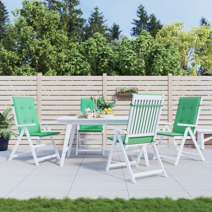 Garden Highback Chair Cushions 4 pcs Green 47.2"x19.7"x1.2" Fabric