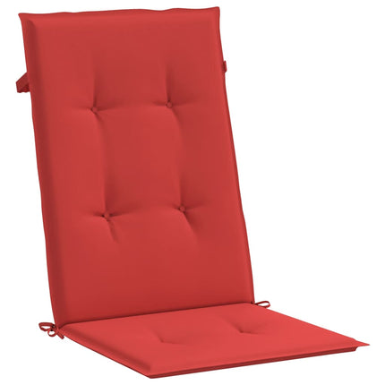 Garden Highback Chair Cushions 4 pcs Red 47.2"x19.7"x1.2" Fabric