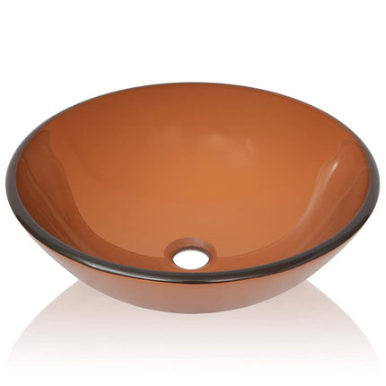 Basin Tempered Glass 16.5" Brown