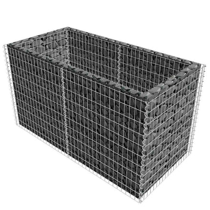 Gabion Raised Bed Steel 70.9"x35.4"x39.4" Silver