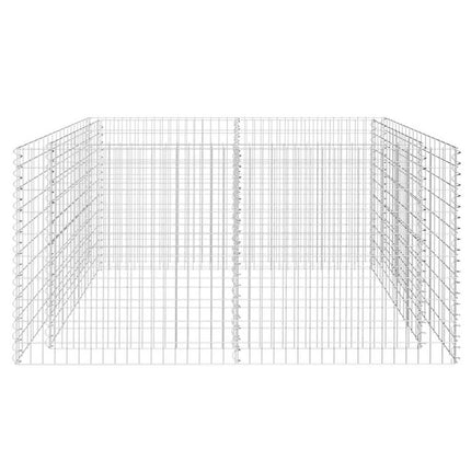 Gabion Raised Bed Steel 70.9"x35.4"x39.4" Silver