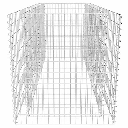 Gabion Raised Bed Steel 70.9"x35.4"x39.4" Silver