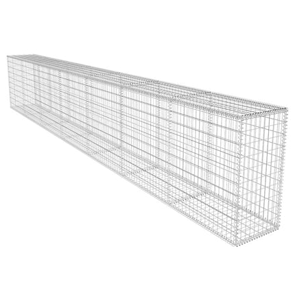 Gabion Wall with Cover Galvanized Steel 236.2"x19.7"x39.4