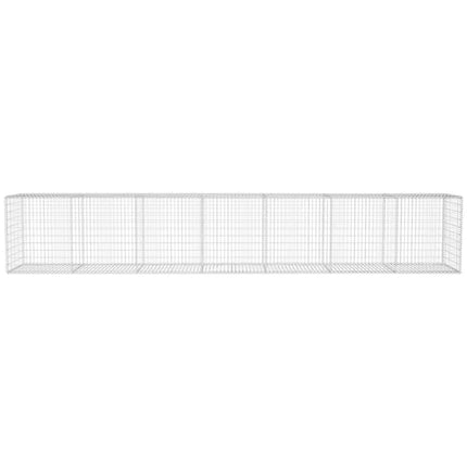 Gabion Wall with Cover Galvanized Steel 236.2"x19.7"x39.4