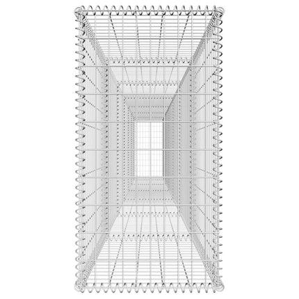 Gabion Wall with Cover Galvanized Steel 236.2"x19.7"x39.4