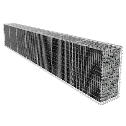 Gabion Wall with Cover Galvanized Steel 236.2"x19.7"x39.4