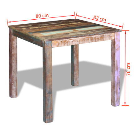 Dining Table Solid Reclaimed Wood 31.5"x32.3"x30