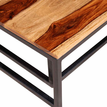 Two Piece Nesting Coffee Table Set Solid Acacia Wood