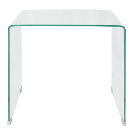Coffee Table Tempered Glass 19.5"x19.7"x17.7" Clear