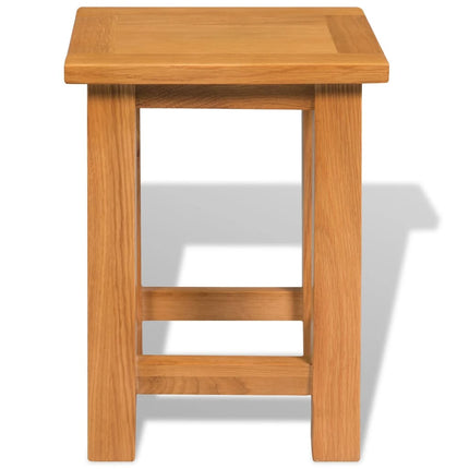 End Table Solid Oak Wood 10.6"x9.4"x14.6