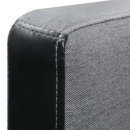 L-shaped Sofa Bed Fabric Black and Gray