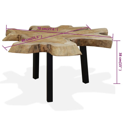 Coffee Table Genuine Teak 31.4"x27.5"x14.9