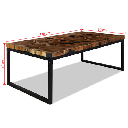 Coffee Table Teak Resin 43.3"x23.6"x15.7