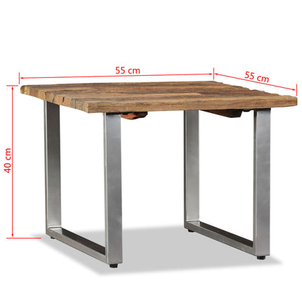 Coffee Table Solid Reclaimed Wood 21.7"x21.7"x15.7