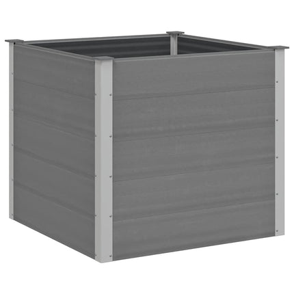 Garden Raised Bed WPC 39.4"x39.4"x35.8" Gray