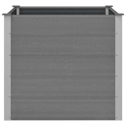 Garden Raised Bed WPC 39.4"x39.4"x35.8" Gray