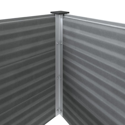 Garden Raised Bed WPC 39.4"x39.4"x35.8" Gray