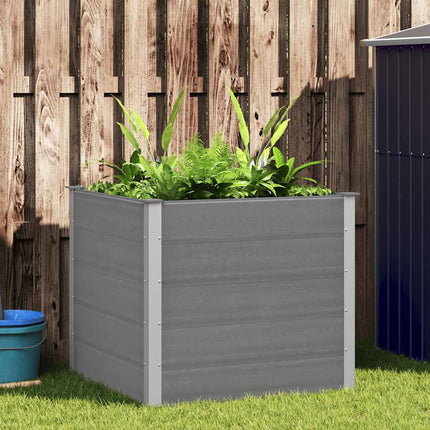 Garden Raised Bed WPC 39.4"x39.4"x35.8" Gray