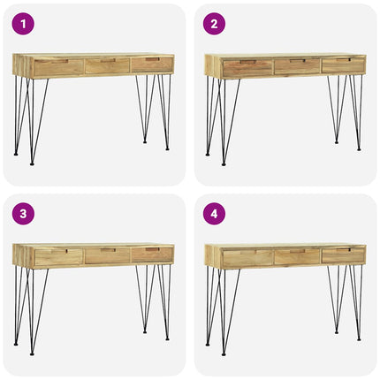 Console Table 47.2"x13.8"x29.9" Solid Teak