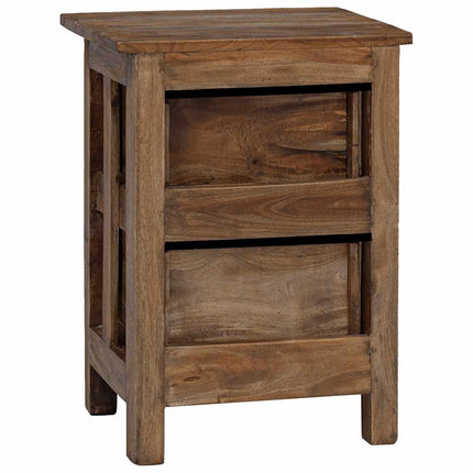 Nightstand Solid Mahogany Wood 15.7"x11.8"x20.1
