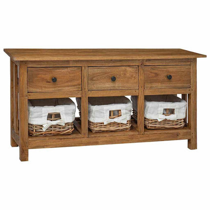 Sideboard Solid Mahogany Wood 39.4"x11.8"x19.7