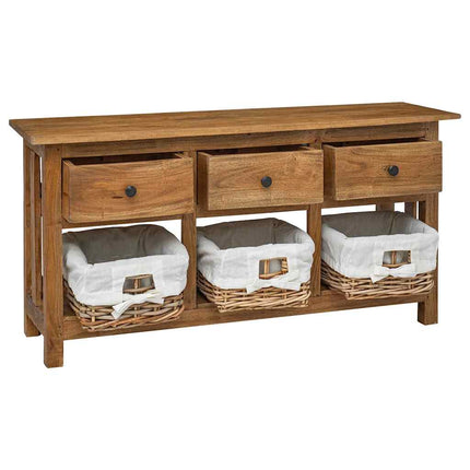 Sideboard Solid Mahogany Wood 39.4"x11.8"x19.7