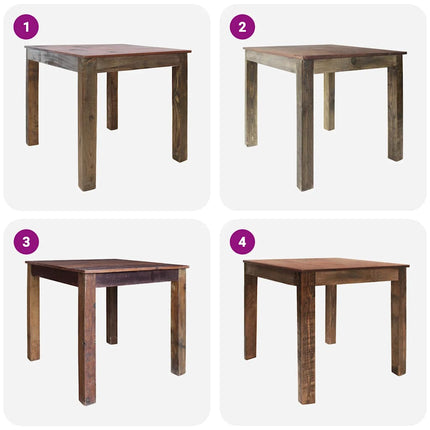 Dining Table Mixed Recycled Wood 32.3"x31.5"x29.9