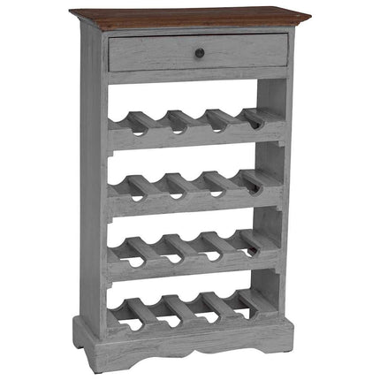 Wine Rack Solid Mahogany Wood 21.7"x9.1"x33.5
