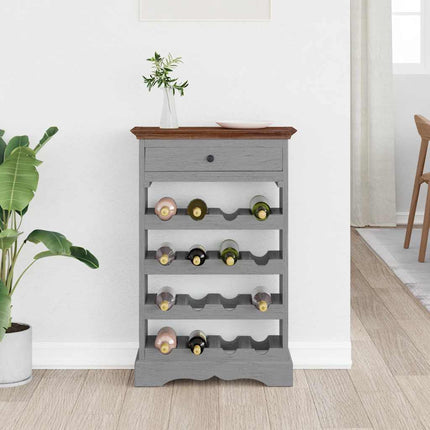 Wine Rack Solid Mahogany Wood 21.7"x9.1"x33.5