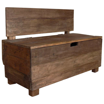 Bench Solid Mahogany Wood 33.9"x15.7"x23.6
