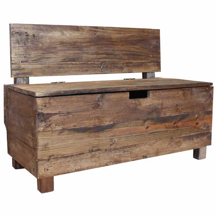 Bench Solid Mahogany Wood 33.9"x15.7"x23.6