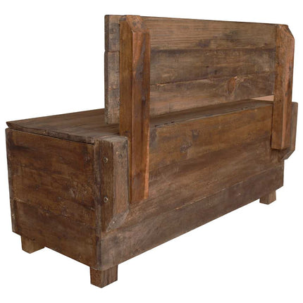Bench Solid Mahogany Wood 33.9"x15.7"x23.6