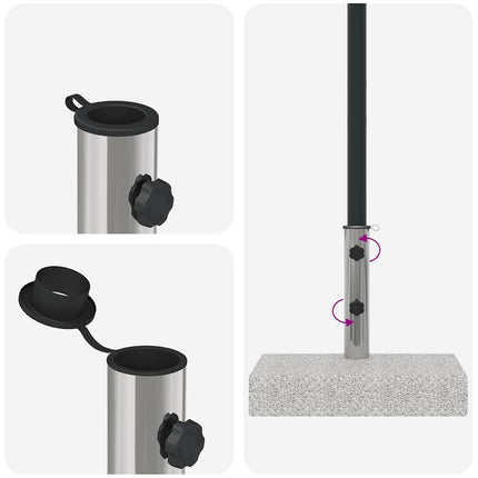 Parasol Base Granite Rectangular 55.1 lb