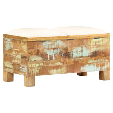 Storage Bench Solid Reclaimed Wood 31.5"x15.7"x15.7