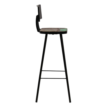 Bar Stools 4 pcs Solid Reclaimed Wood